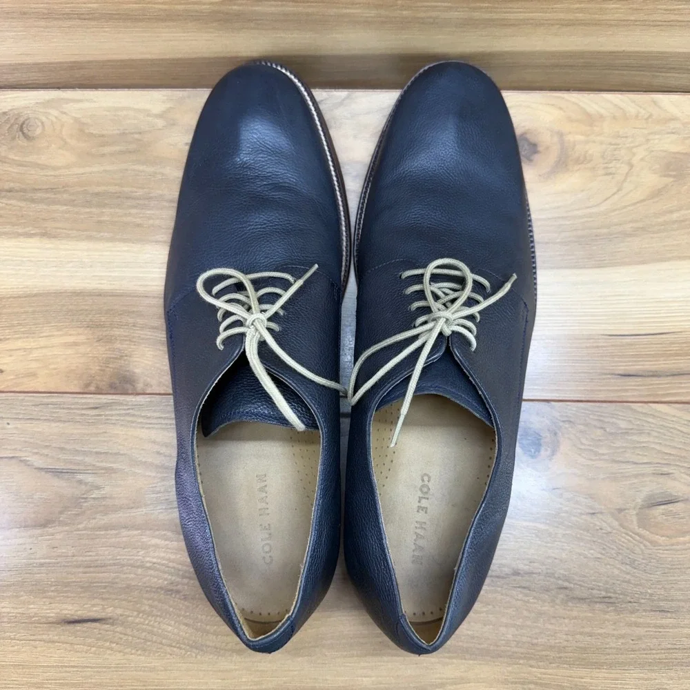 Cole Haan Willams Oxfords Mens 13 M Navy Blue Leather Business Casual Shoes